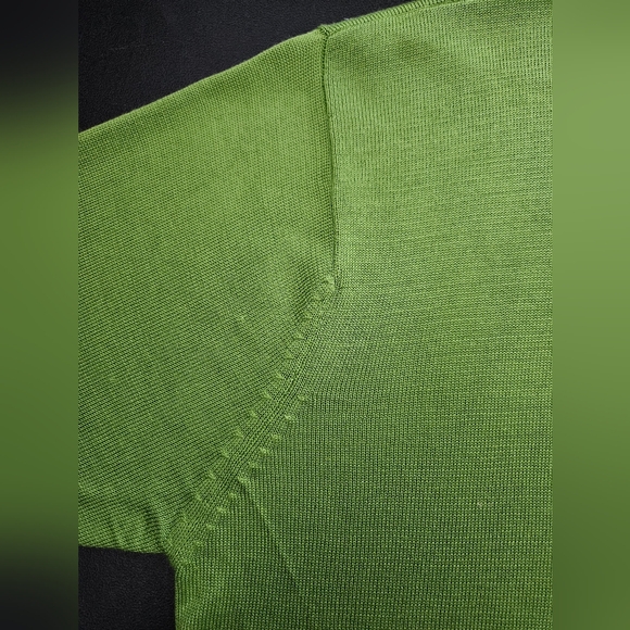 NWT - Vintage Silk Irene & Jonathan Green Knit Jersey - Size L - Picture 9 of 9